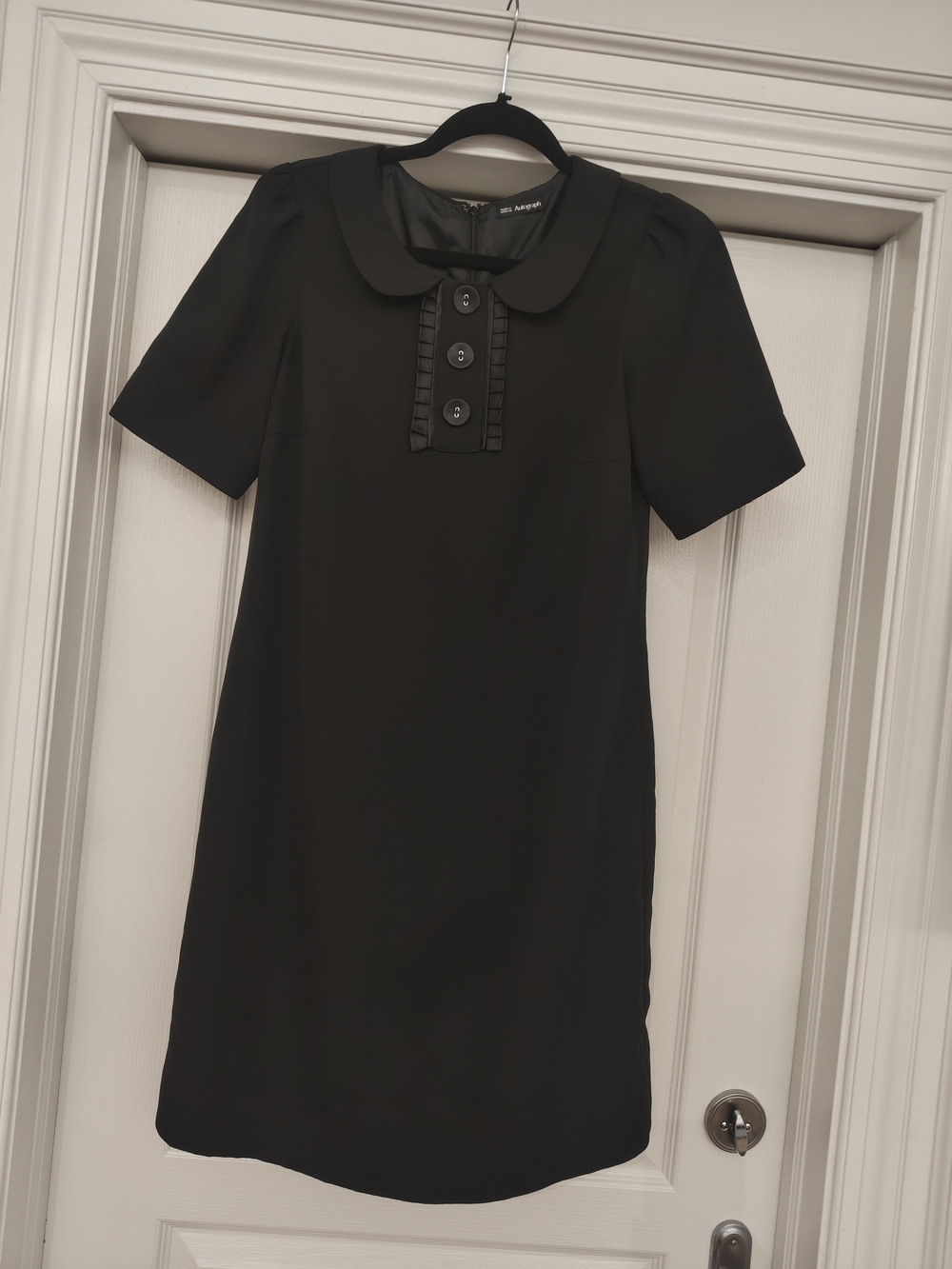 Marks & Spencer Black Peter Pan Collar Midi Dress